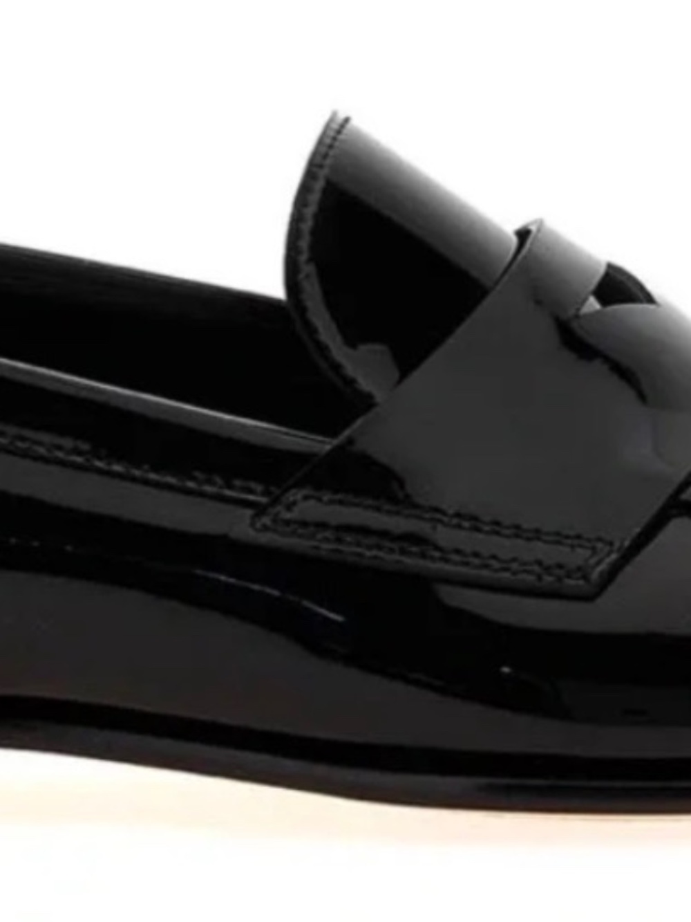 Santoni Women’s Loafer, Black Patent Size 39/US 9. Excellent condition. No box.